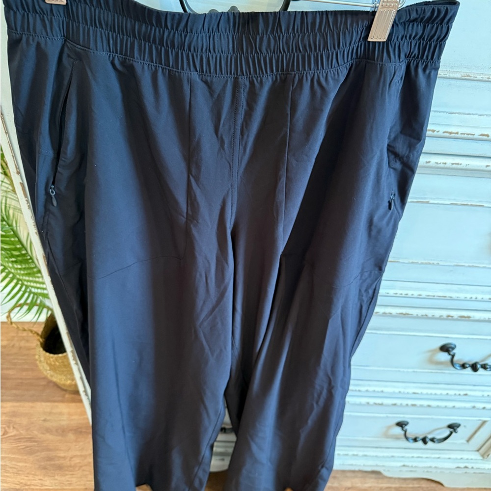 Lululemon Athletica Black Wide Leg Jumpsuit with Elastic Waist
